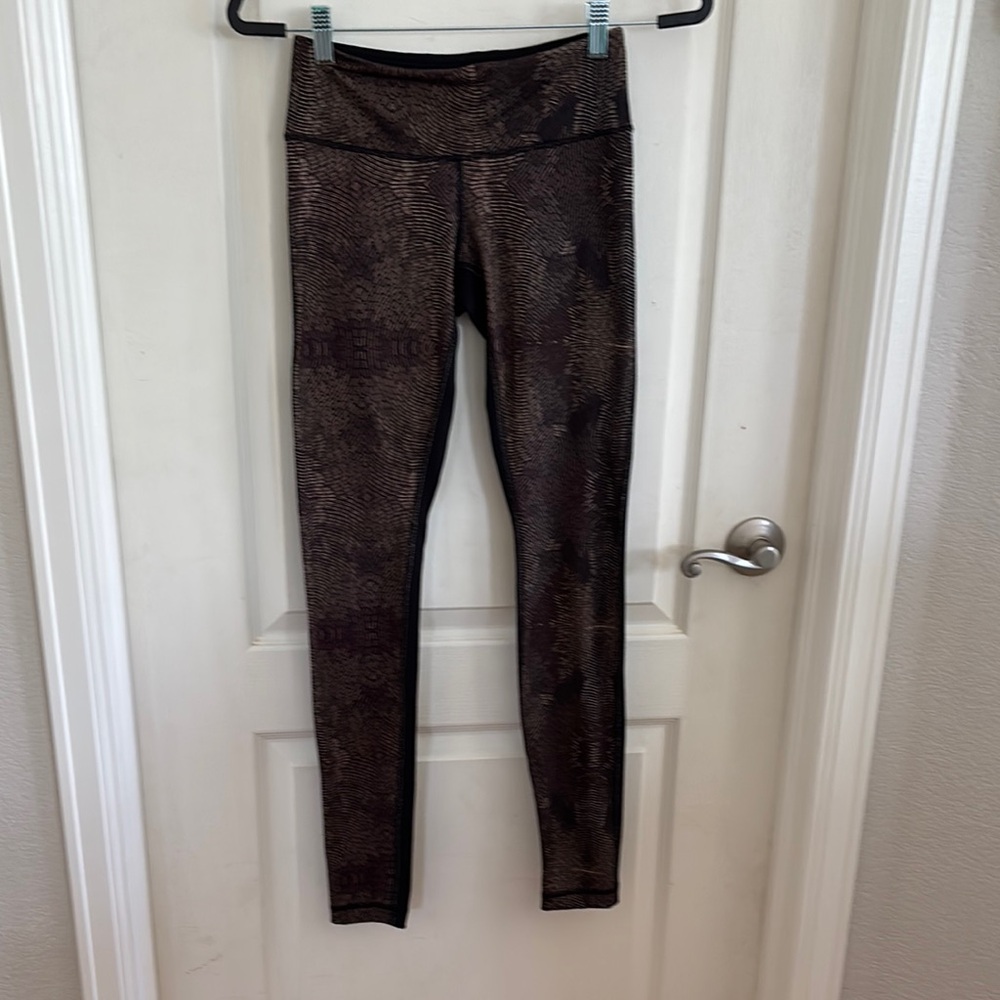 Lululemon Brown Snake Print Leggings